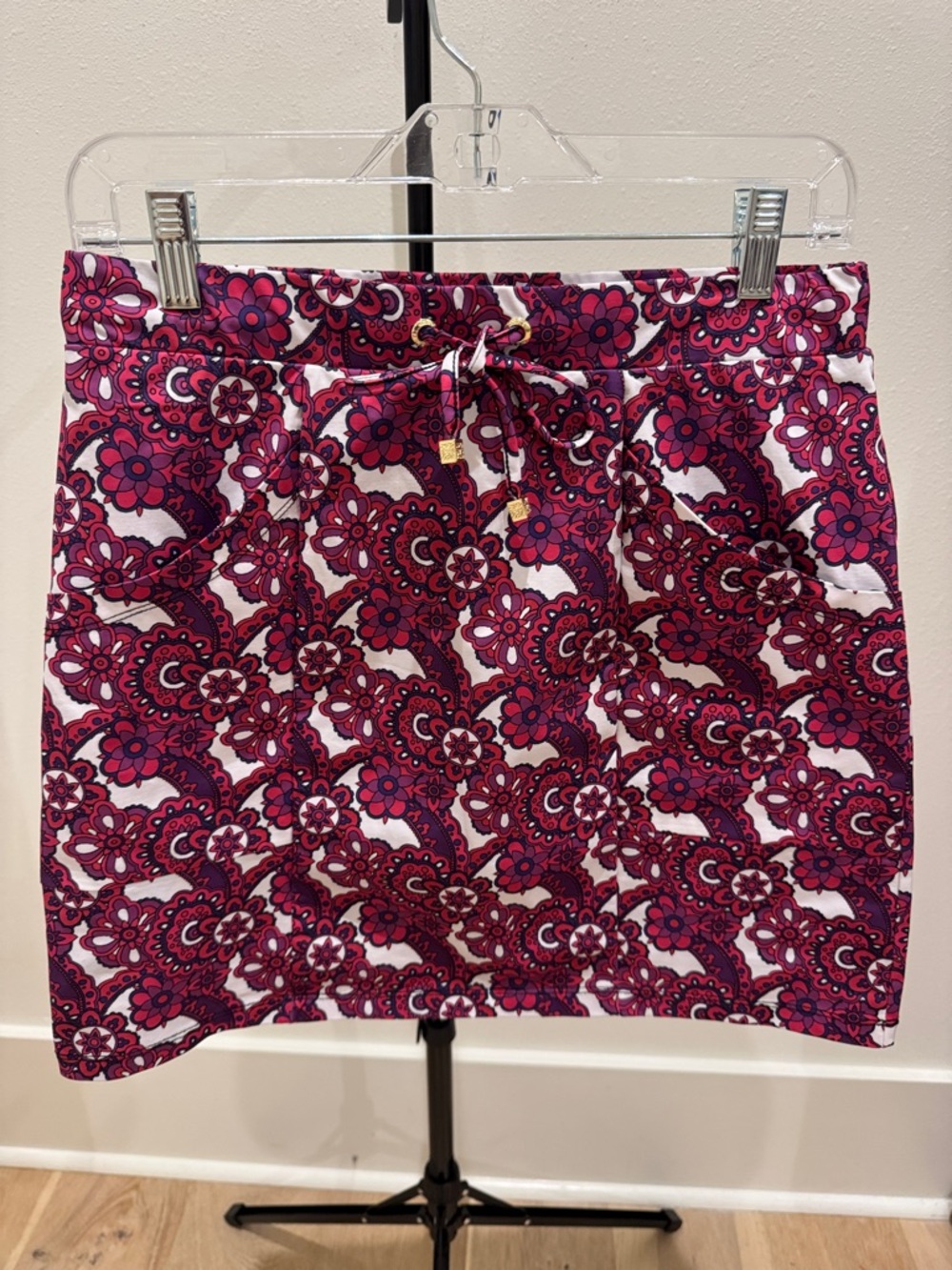 Anne Klein Pink Paisley Floral Mini Skirt